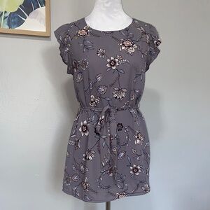 LOFT ruffle sleeve floral dress